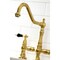 Kingston Brass KS3277PKLBS Duchess Bridge Kitchen Faucet W/Brass Sprayer, Brass KS3277PKLBS - alternate 5